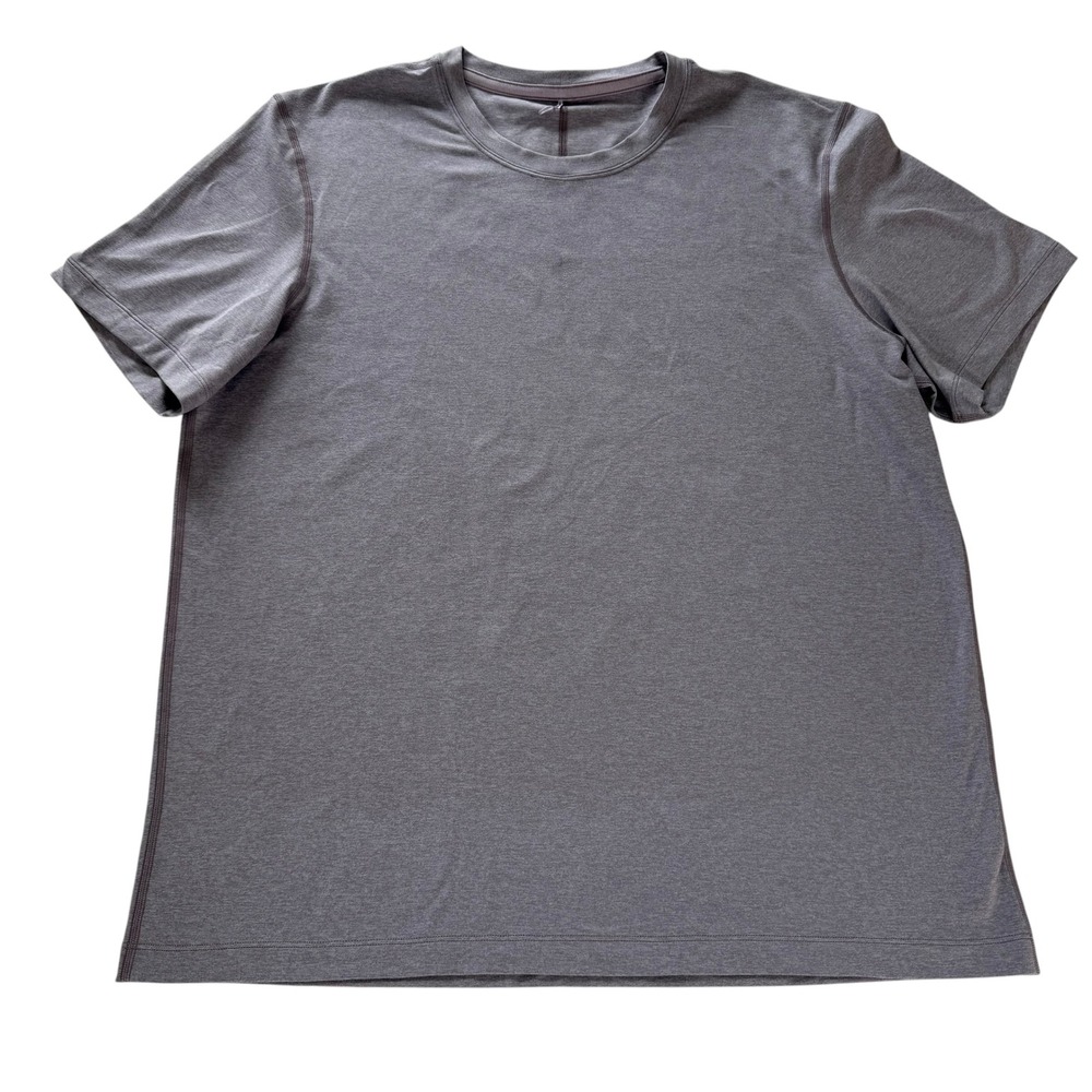 Lululemon Men T-Shirt Heathered Purple Gray Lavender Short Sleeve L /  XL